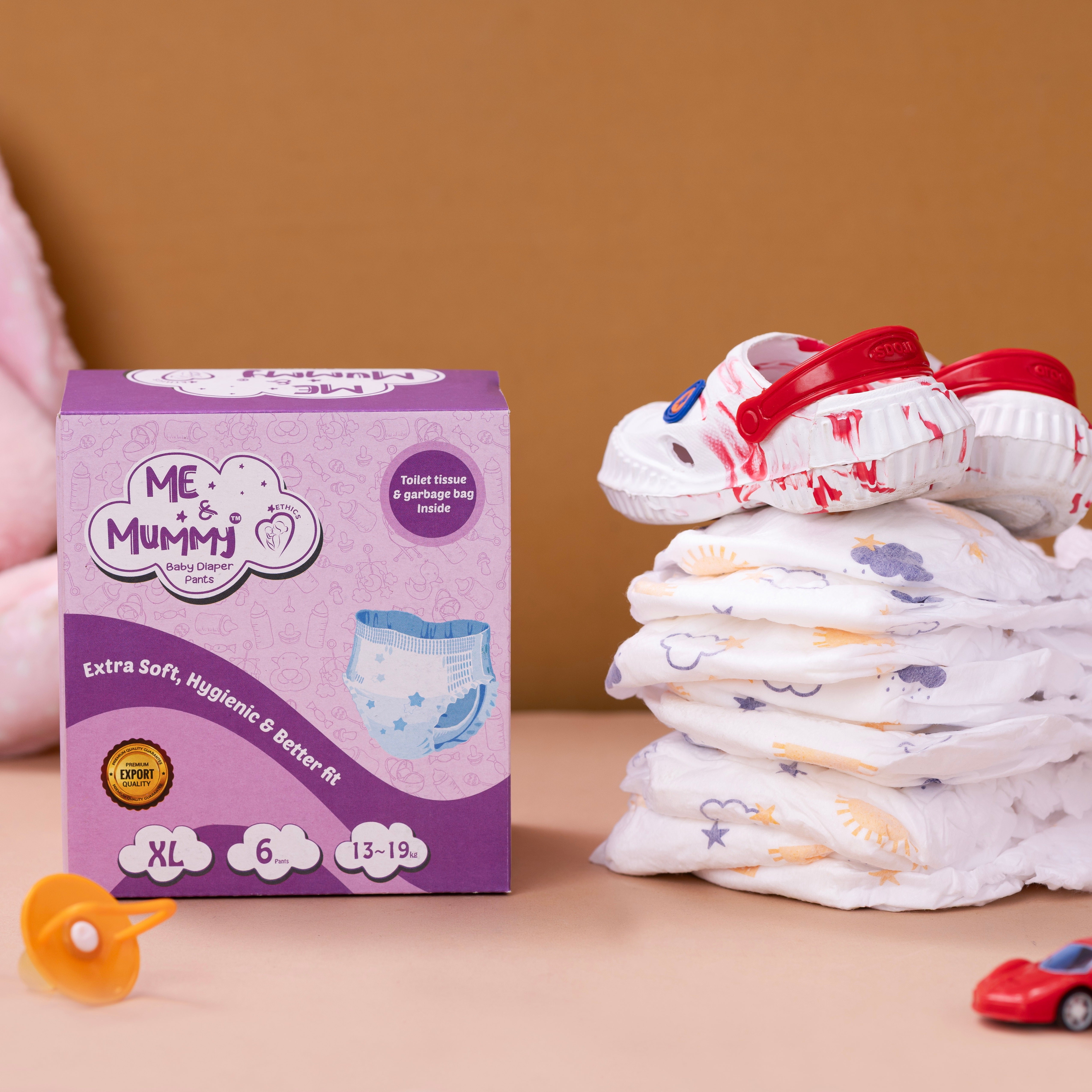 Xtra Large Baby Diaper Pants ( For 13to19 kg)(Trial-06pcs)