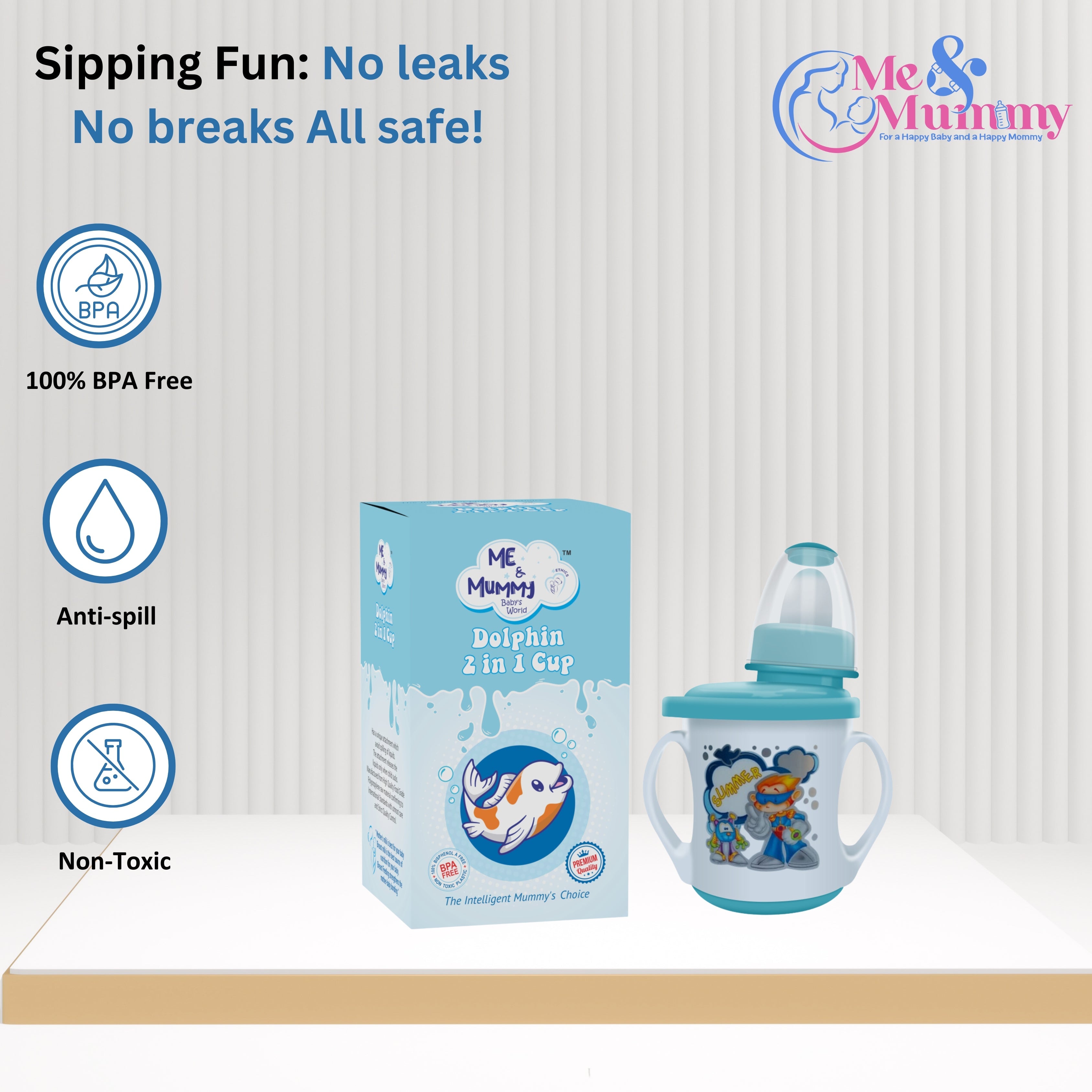 2 in 1 Convertible Soft Spout & Nipple Cup | Anti Spill, BPA-Free & Non-Toxic |, 150ml