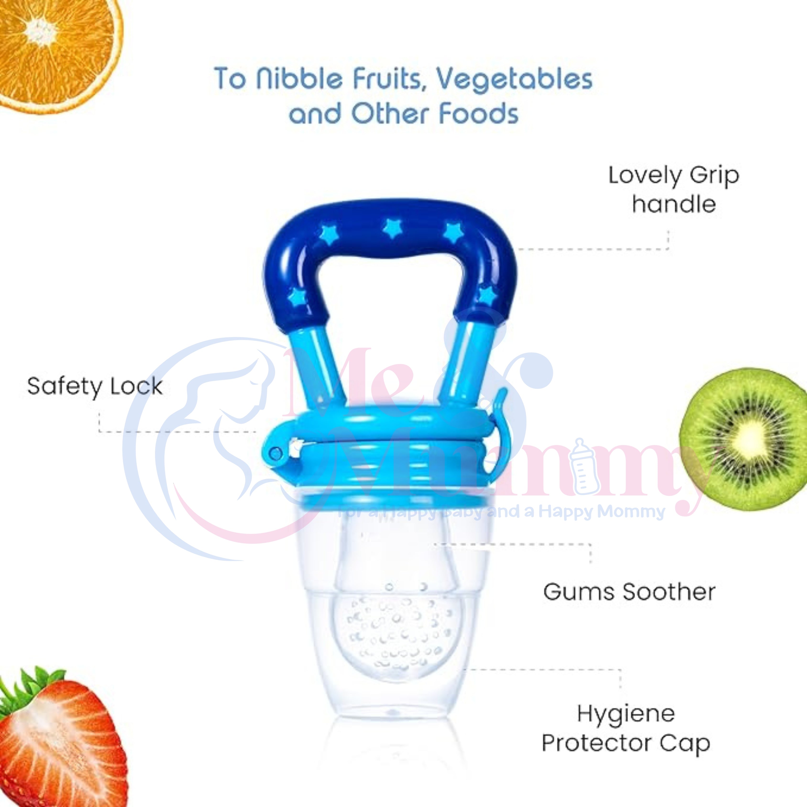 Silicone Food/Fruit Nibbler , Soft Pacifier/Feeder, Teether for Baby, Infant single Pack