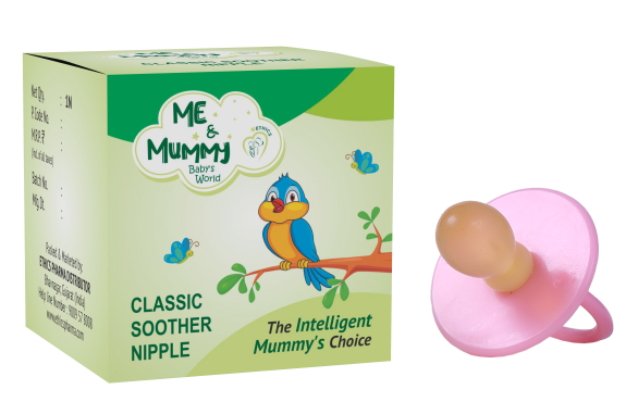 Baby Classic Soother/Pacifier Soft Rubber Nipple| BPA Free | Oral stimulatory | Teether | Pack of 4(No Cap) | 0-6 months + Kids
