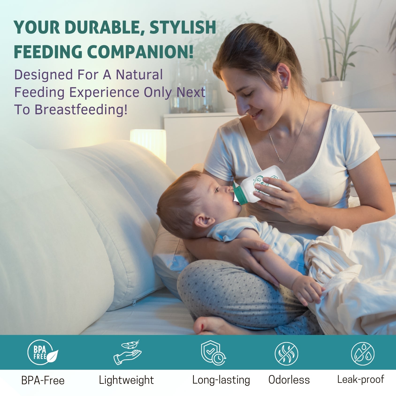 ZEBRA Anti-Colic Slim Regular Neck Essential Bpa-Free Baby Feeding Bottle, 125Ml, Pack Of 1, Green