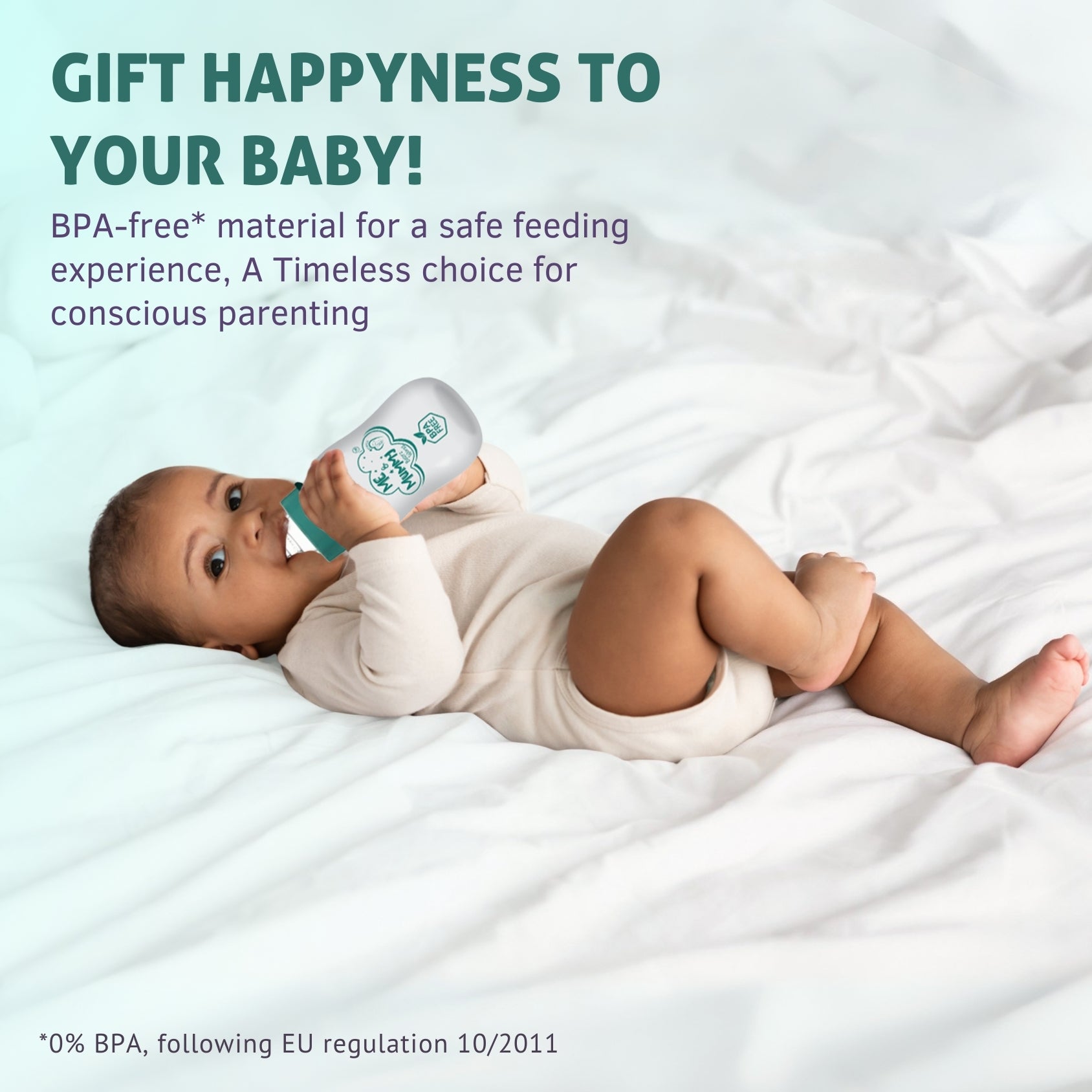Tiger Anti-Colic Slim Regular Neck Essential Bpa-Free Baby Feeding Bottle, 125Ml, Pack Of 1, GREEN