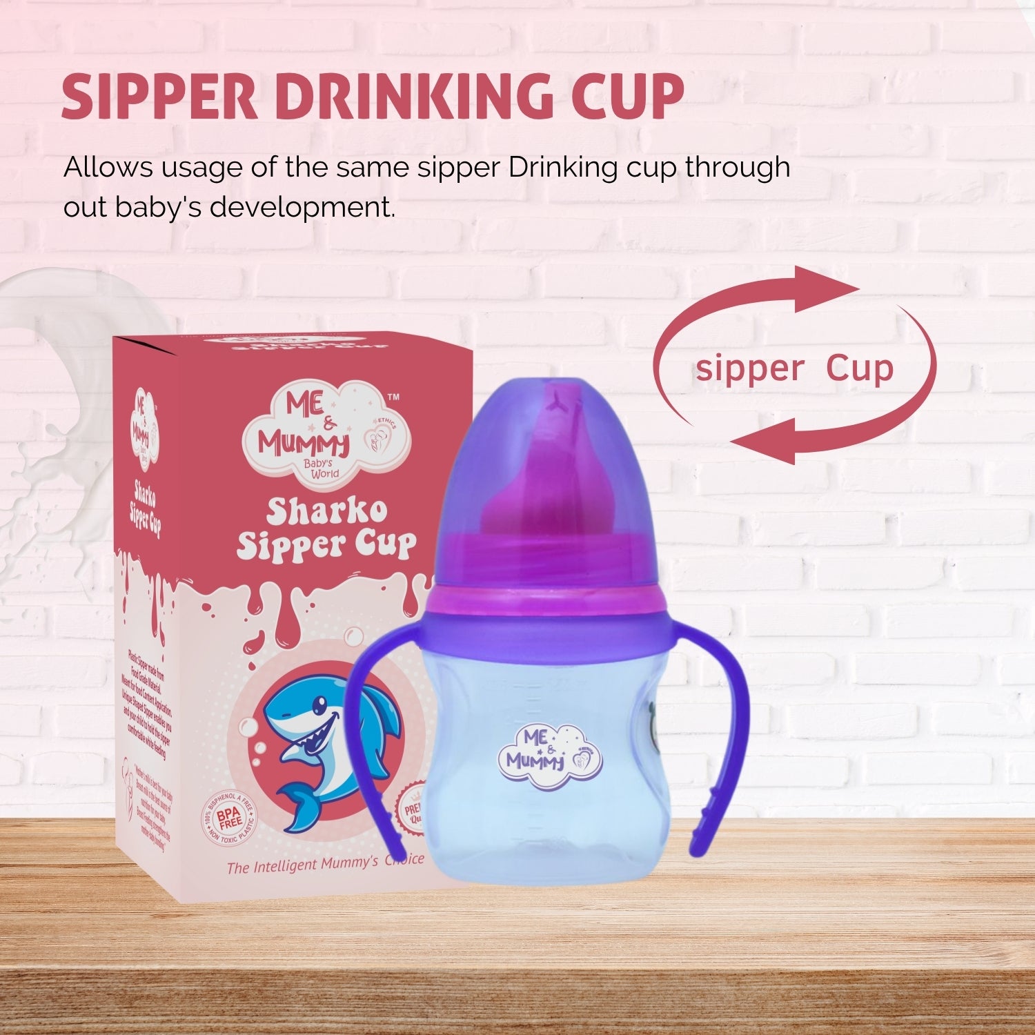 Sipper Cup Soft Spout  for Babies | Leak Proof Design | BPA Free | Builds Oral Strength | Easy to Hold and Drink with Detachable Handle | Serializable Cup | 150 ml (0-24 Months,)