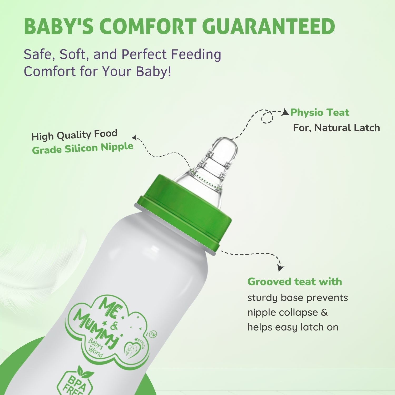 Diano anti-Colic Slim Regular Neck Essential Bpa-Free Baby Feeding Bottle, 250Ml, Pack Of 1, Parrot + Transparent