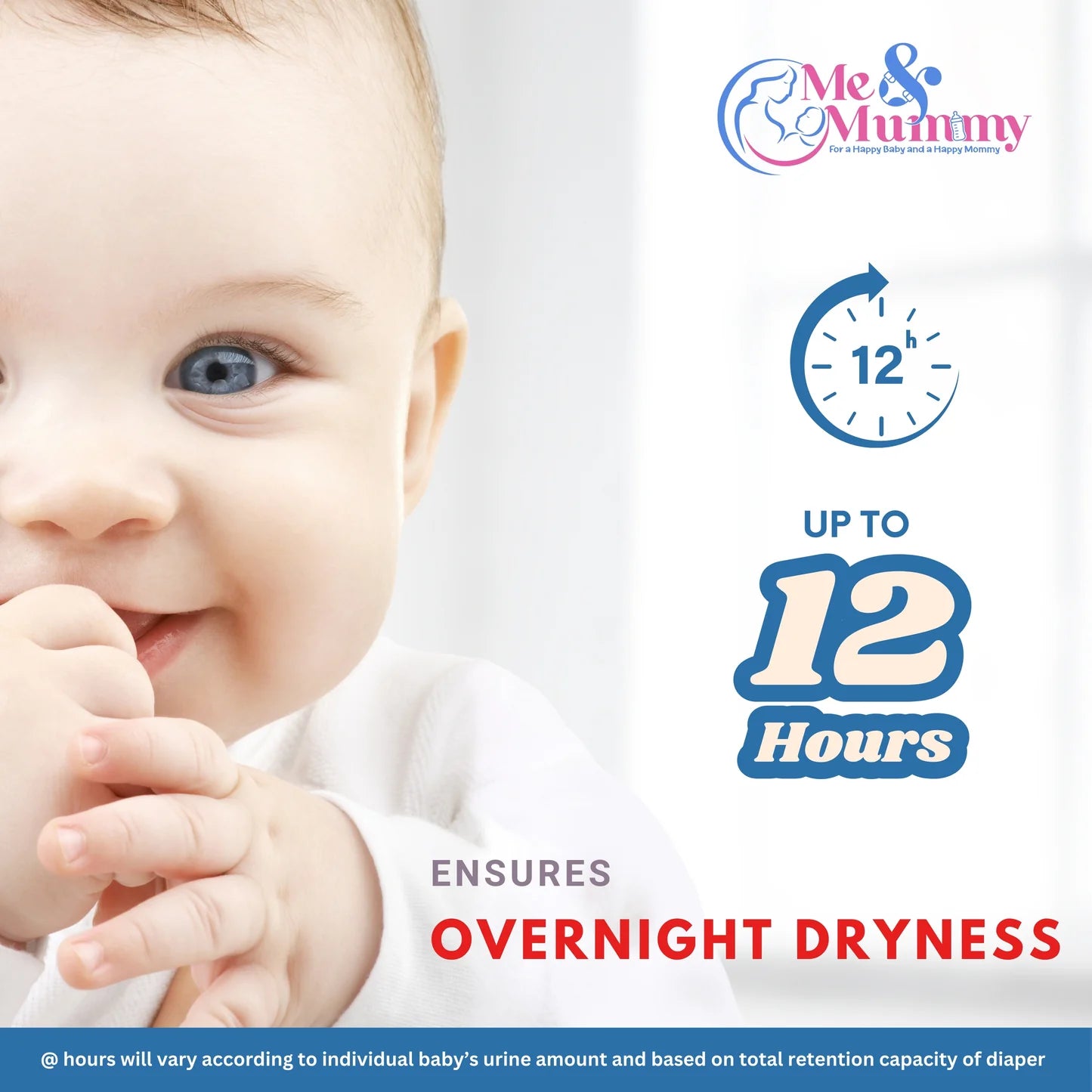 Medium Baby Diaper Pants ( For 6 to 12 kg) Pack Of 32pcs
