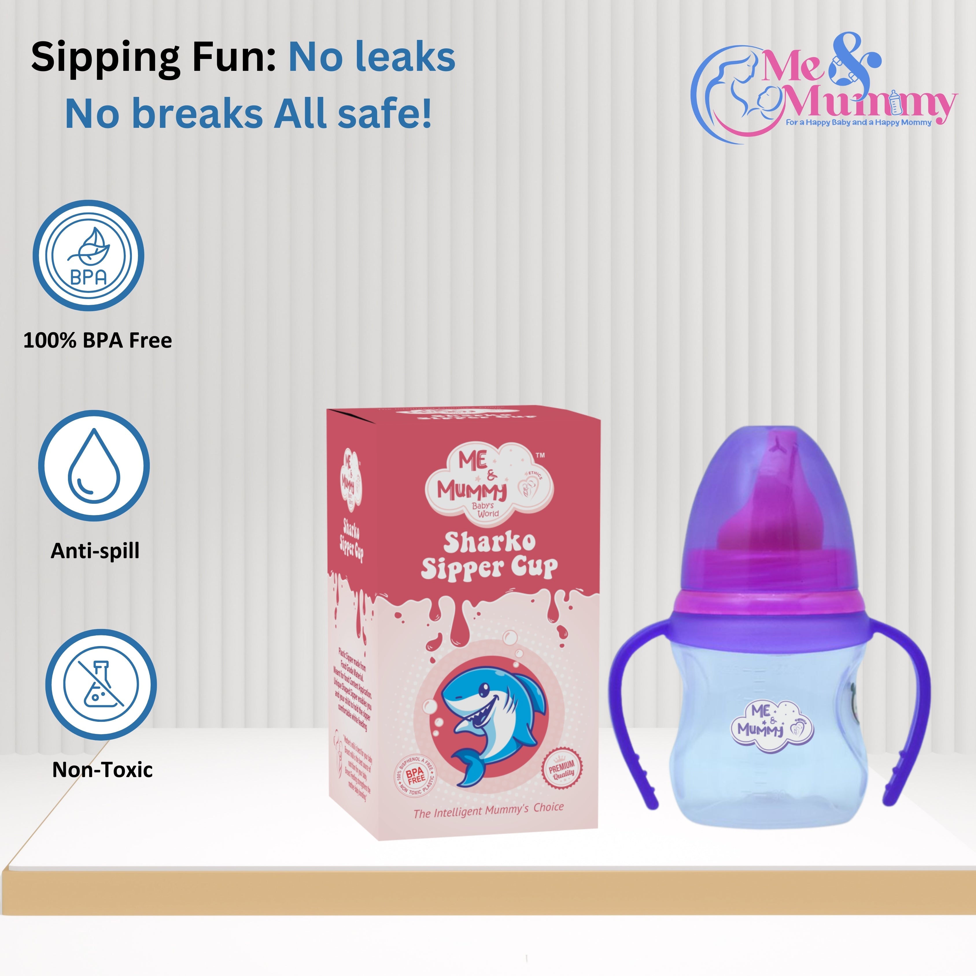 Sipper Cup Soft Spout  for Babies | Leak Proof Design | BPA Free | Builds Oral Strength | Easy to Hold and Drink with Detachable Handle | Serializable Cup | 150 ml (0-24 Months,)