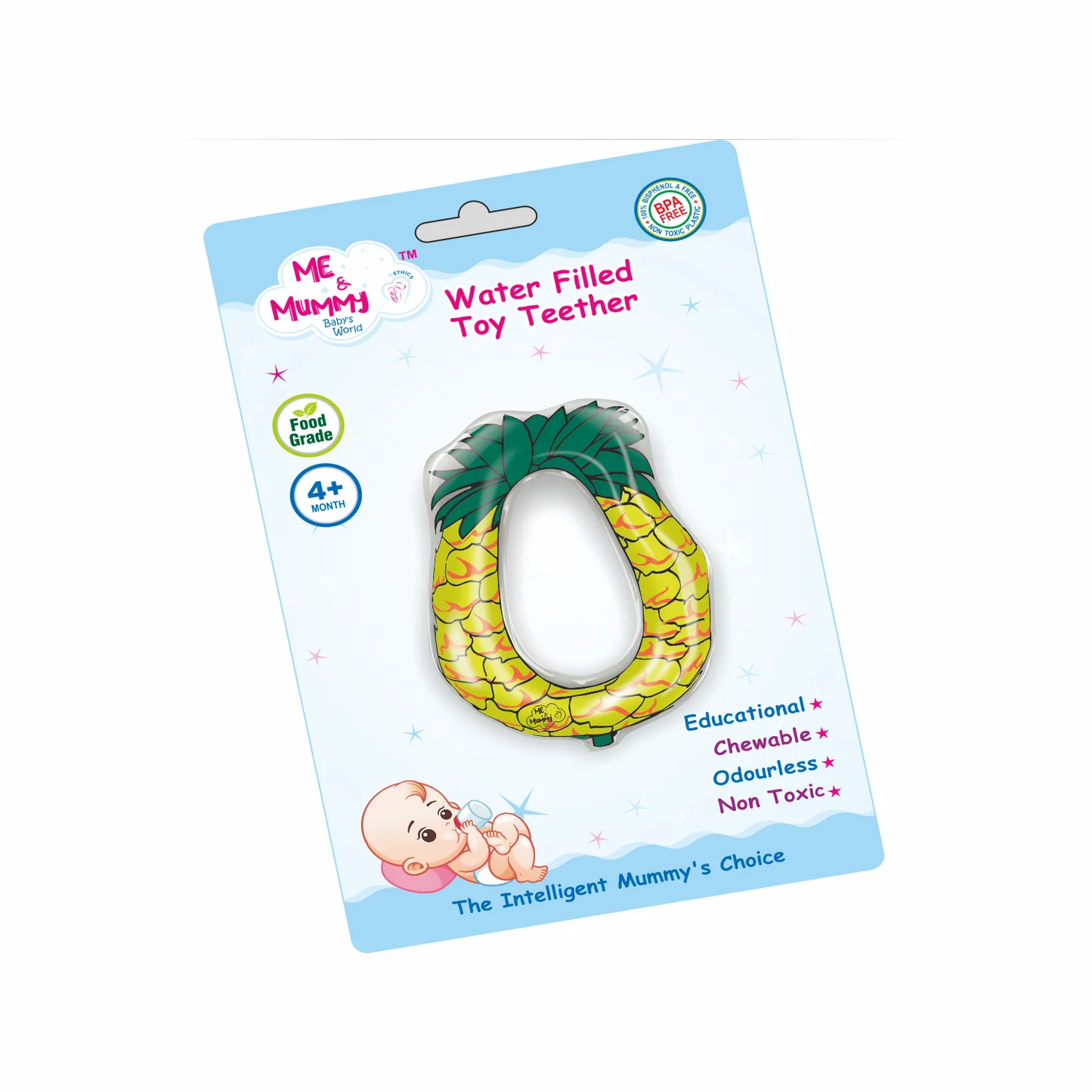 Me And Mummy Water Teether for 6 to 12 Months Baby Easy Grip, Water Filled Silicone for Teething Baby Toy Gums (Any 1)