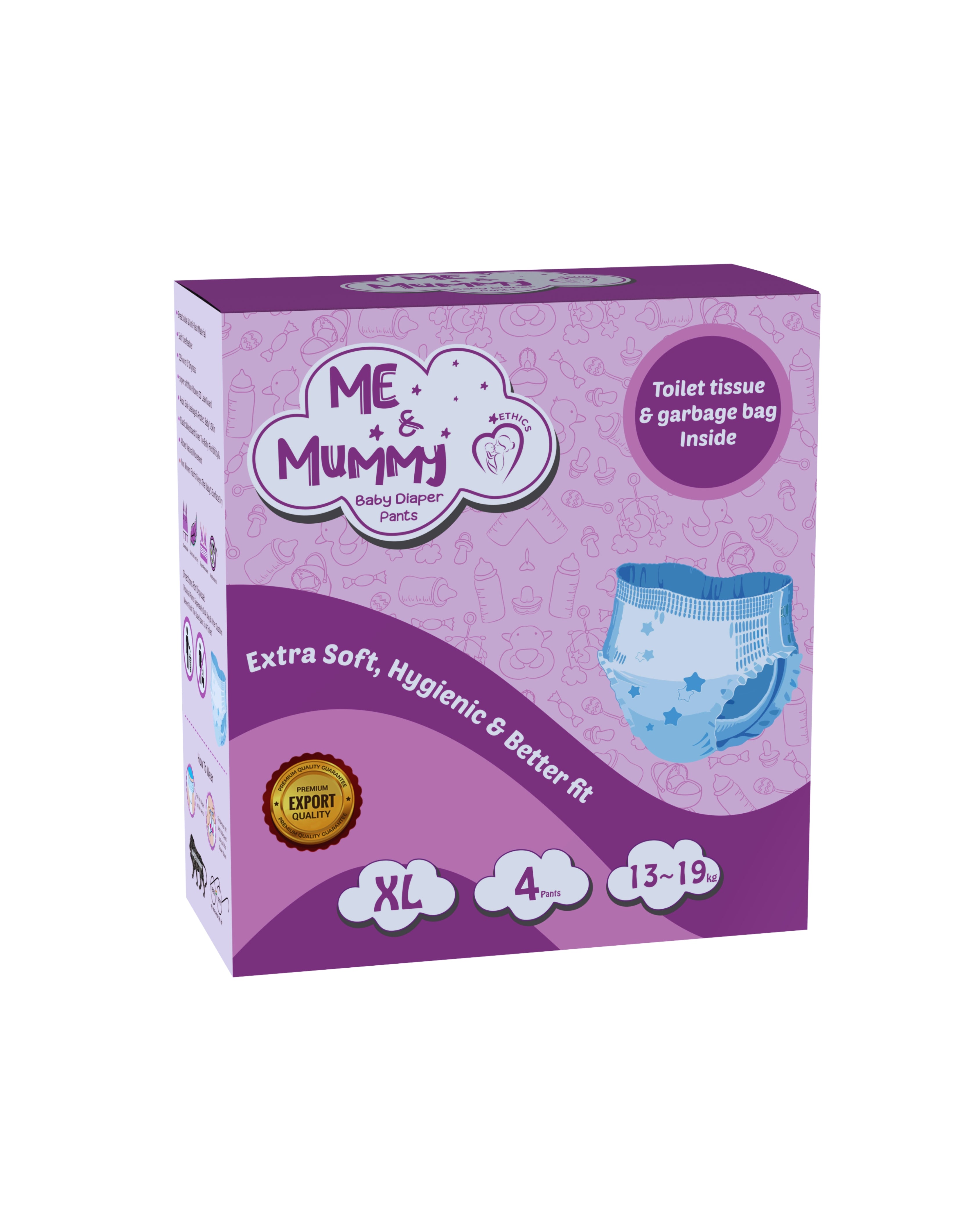 Xtra Large Baby Diaper Pants ( For 13 to 19 kg) Pack of 26 pcs