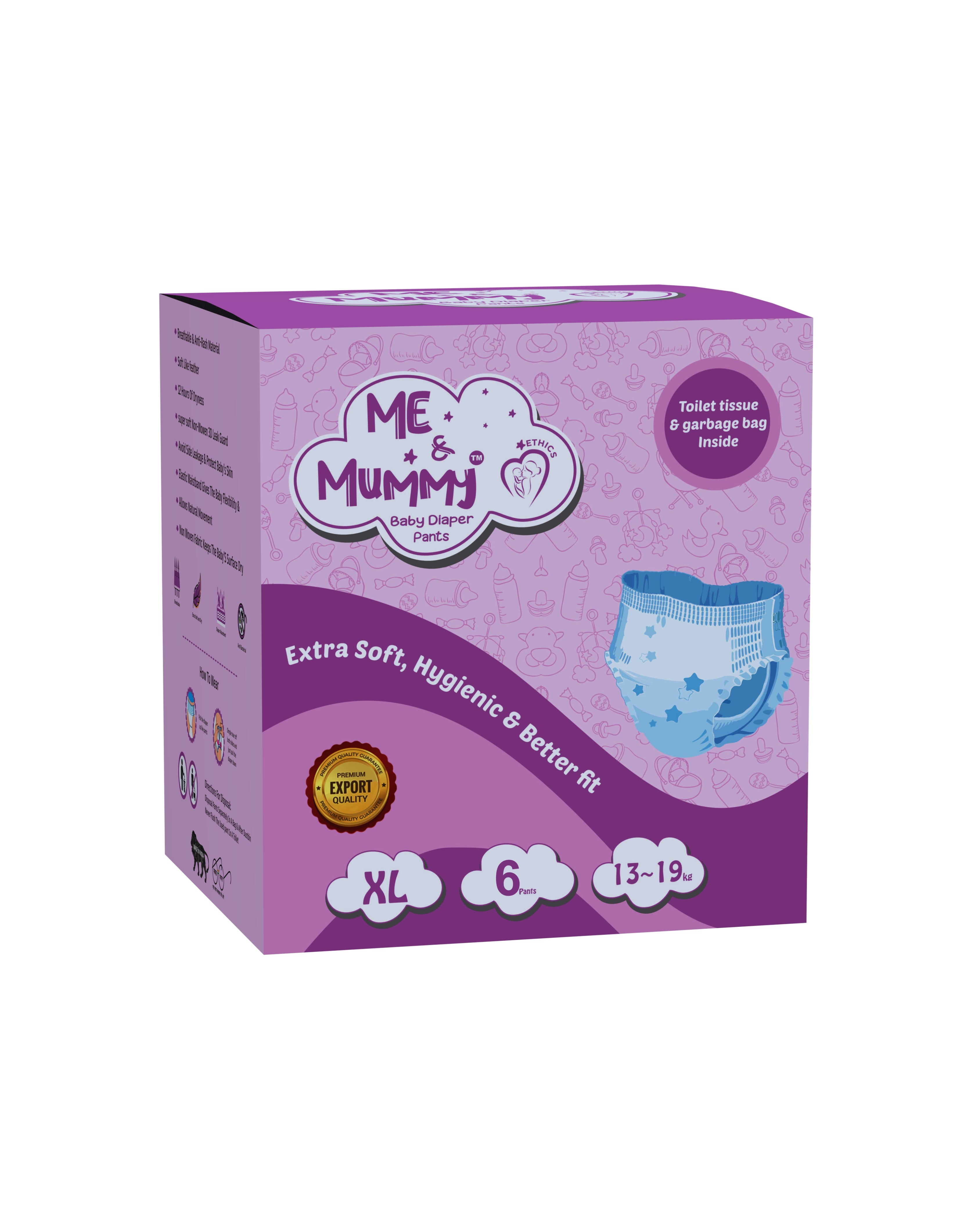 Xtra Large Baby Diaper Pants ( For 13 to 19 kg) Pack of 26 pcs