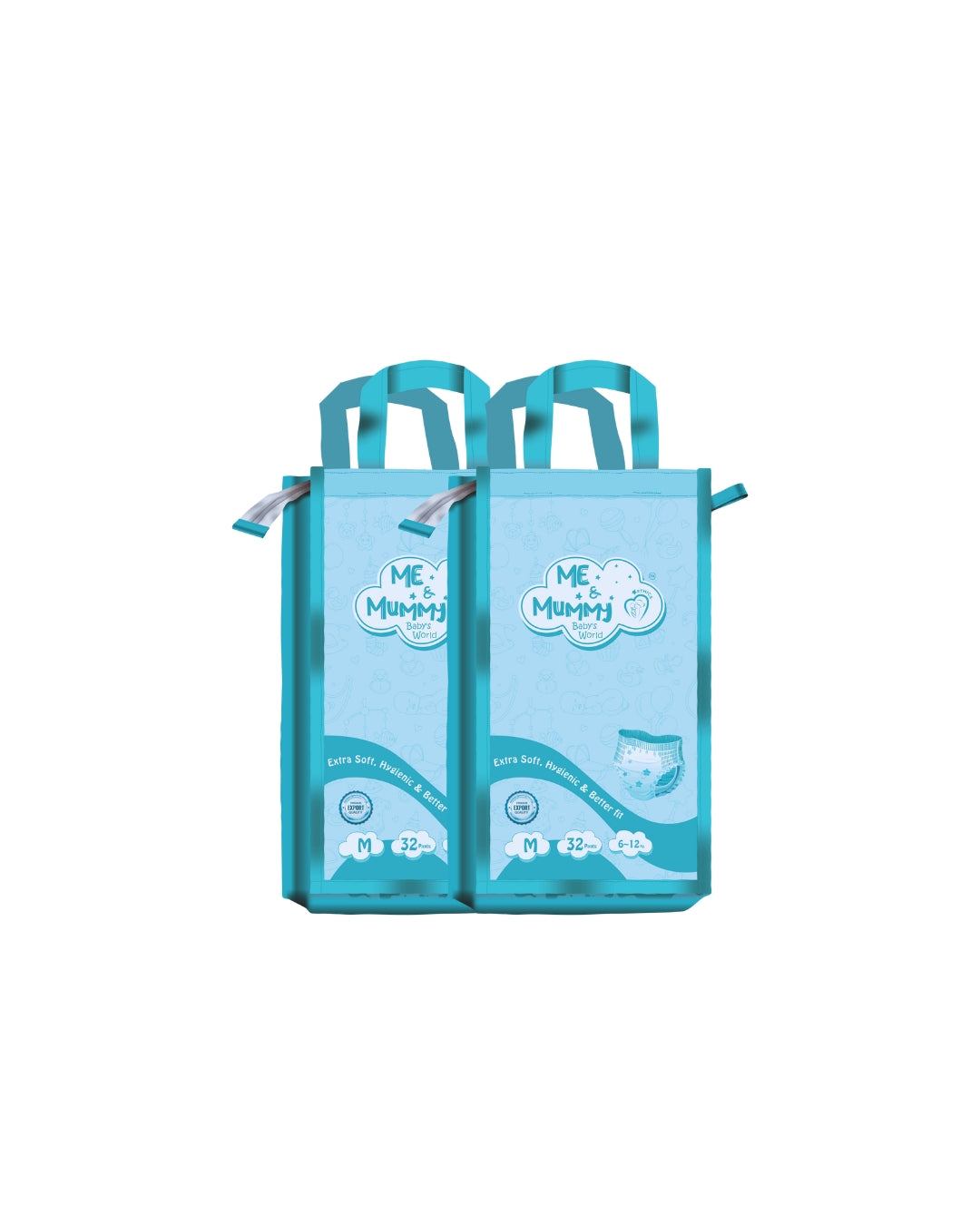 Medium Baby Diaper Pants ( For 6 to 12 kg)