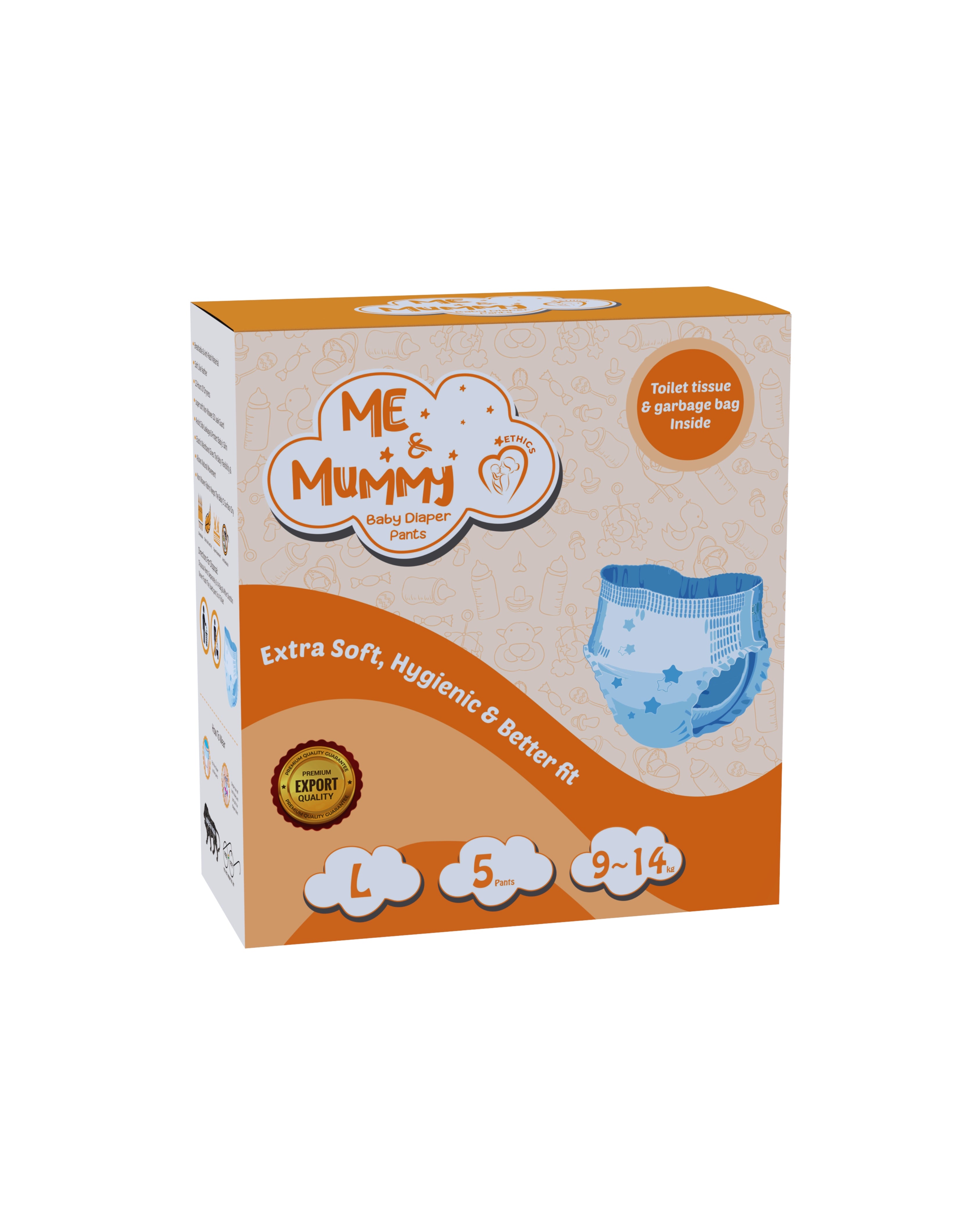 Large Baby Diaper Pants ( For 9 to 14 kg) Pack Of 30 Pcs
