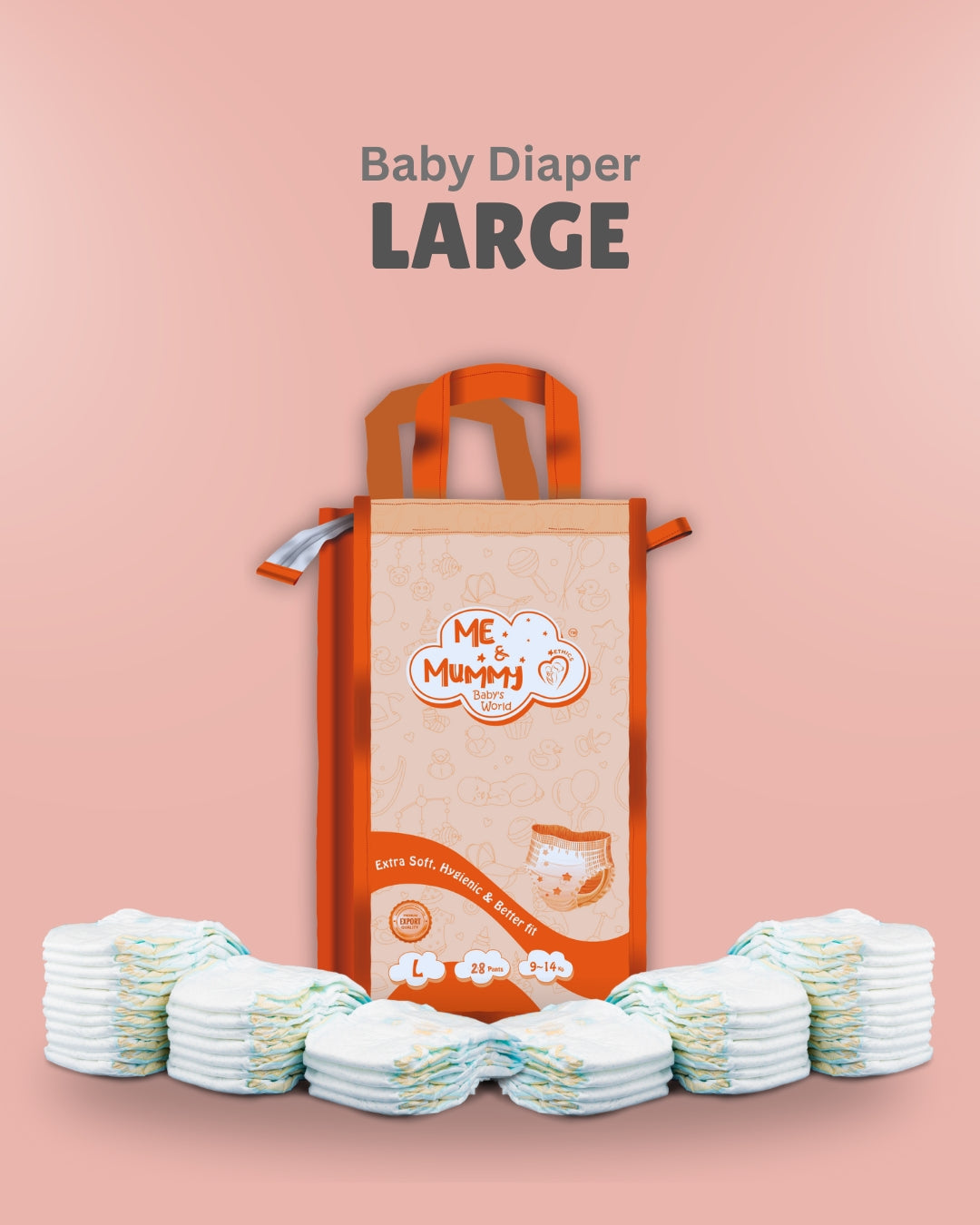 Large Baby Diaper Pants ( For 9 to 14 kg)